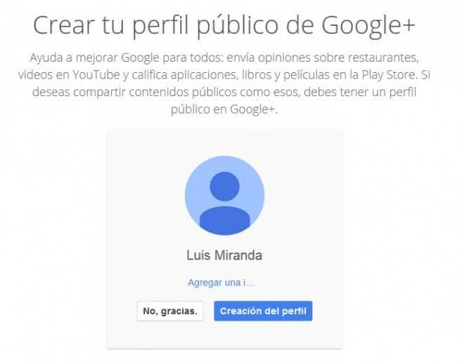 perfil en google